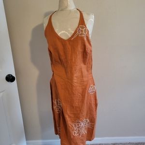 Retro anthropologie Isabella bird halter dress 10